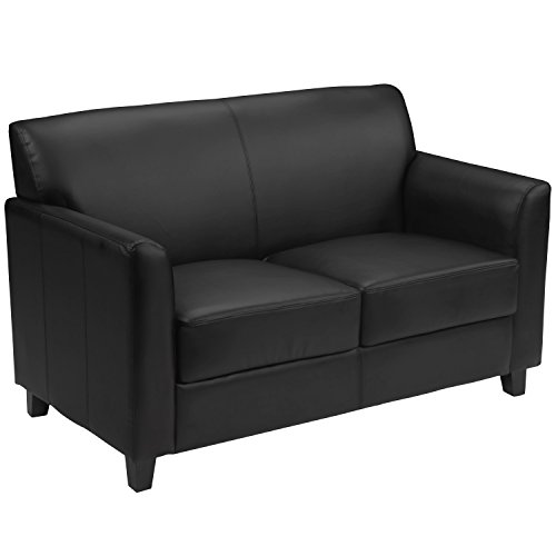Flash Furniture Черный кожаный диванчик