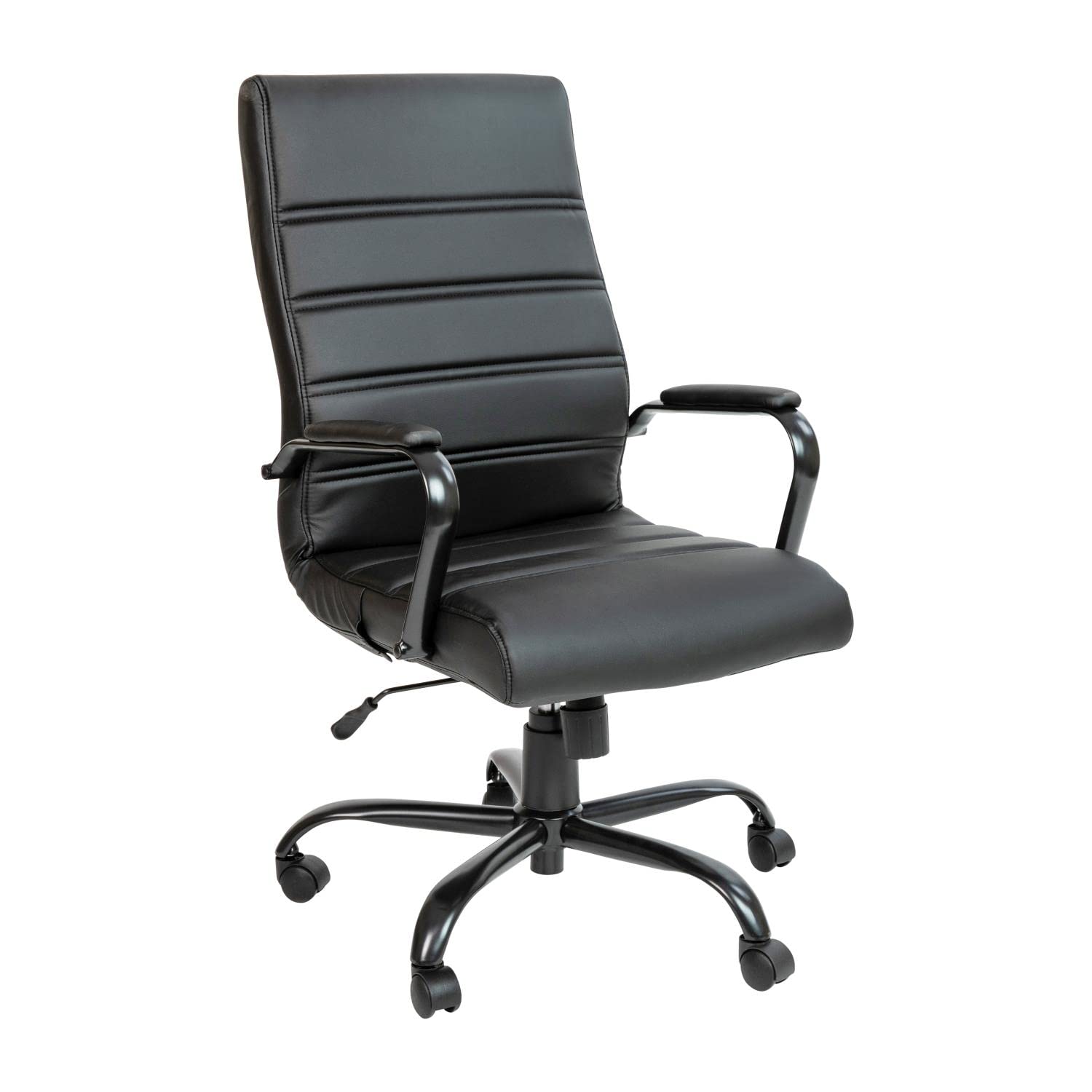  Flash Furniture Стул для рабочего стола с высокой спинкой - черный LeatherSoft Executive Swivel Office Chair with Black Frame - Кресло с вращающ...