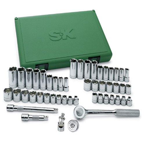  SK Hand Tool SK Professional Tools 94549 Набор из 49 6-гранных стандартных/глубоких метрических головок с приводом 3/8 дюйма — набор...