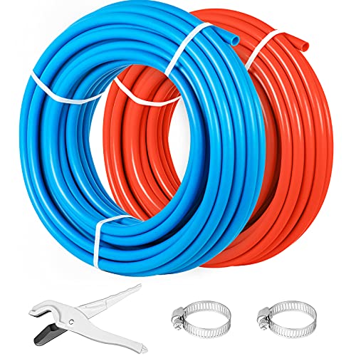  Happybuy Труба PEX Труба 1/2'' Трубка PEX Без кислородного барьера Теплый пол Труба PEX Теплый пол Отопление Сантехника...