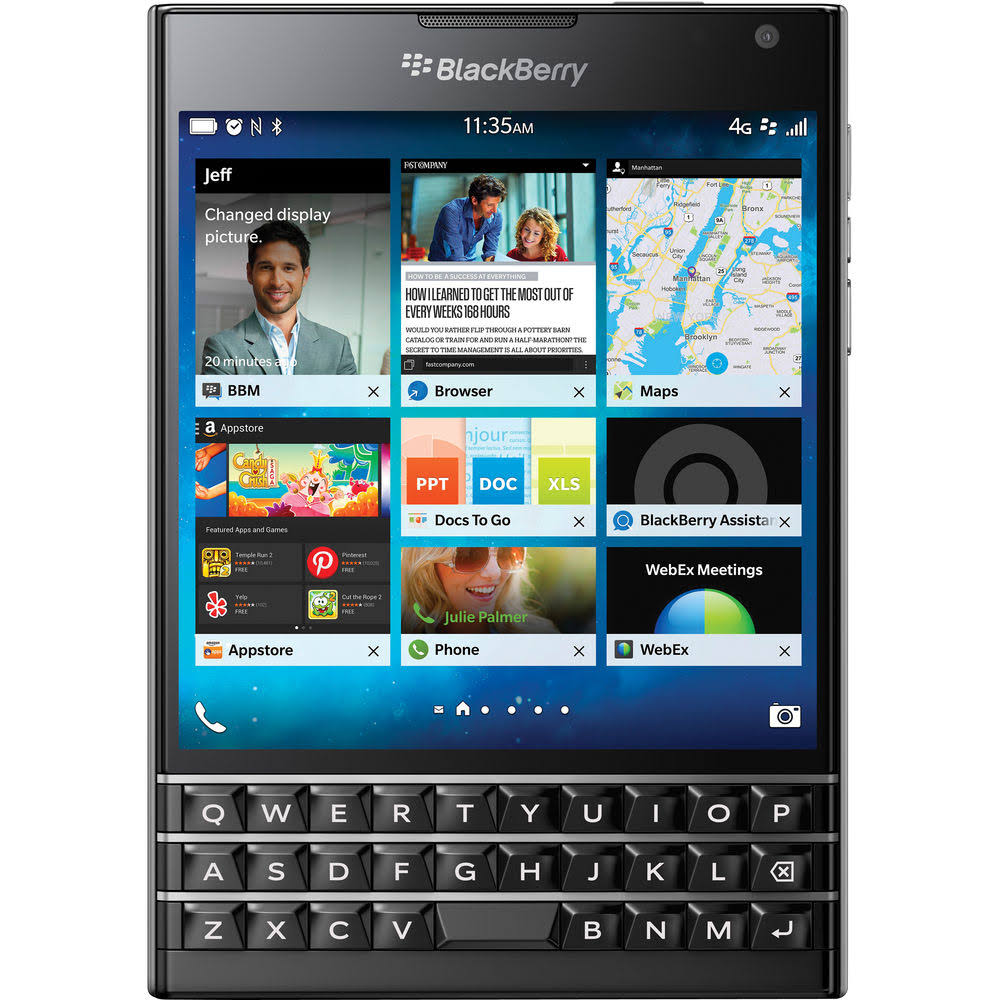 BlackBerry Смартфон GSM 4G LTE с заводской разблокировкой (SQW100-1) 32 ГБ - черный