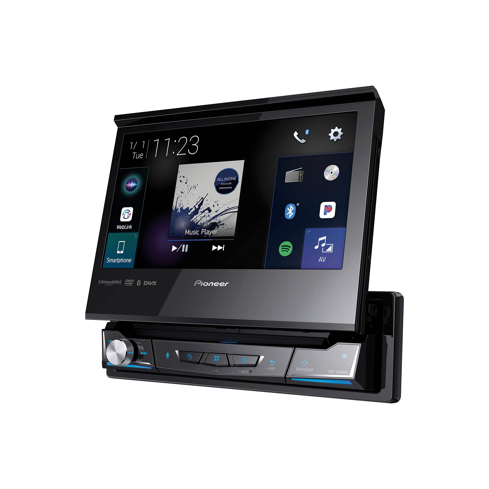Pioneer AVH-3500NEX 1-Din 7-дюймовый откидной AV-ресивер с Carplay и Android Auto