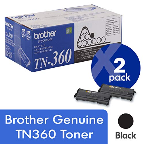 Brother Подлинный двухкомпонентный картридж увеличенной емкости с черным тонером TN360 с ресурсом примерно 2600 ст...