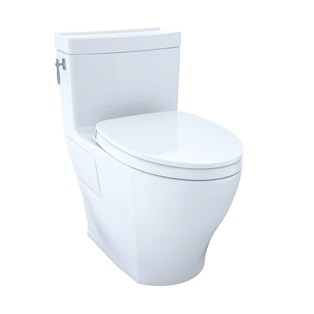 Toto Toilet,Single Flush,Elongated,Wt,Aimes