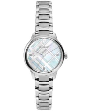 Burberry Женские часы с браслетом из нержавеющей стали со швейцарским бриллиантом 32 мм BU10110
