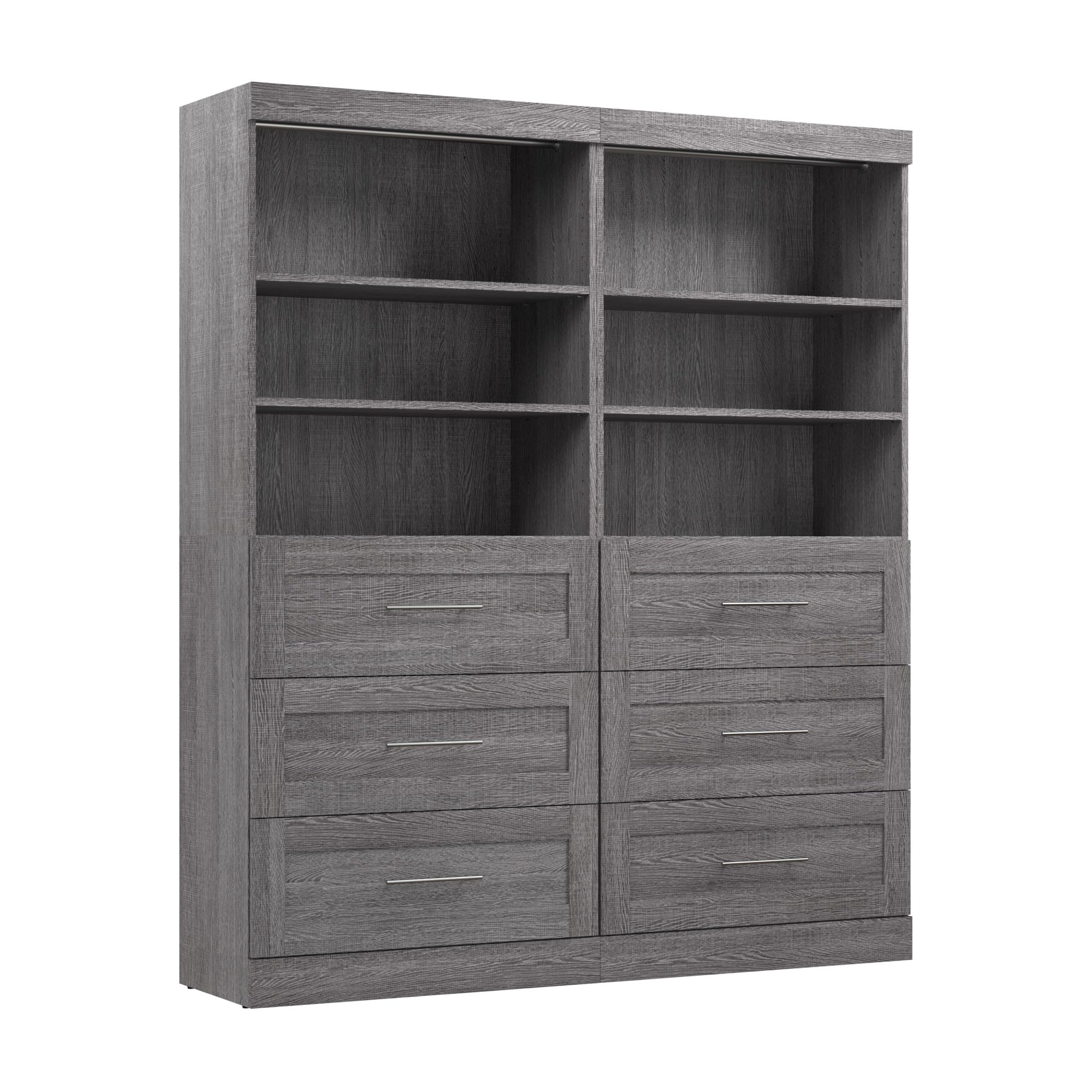 Bestar Wardrobe Organizer with Drawers, Walk-in Closet,...