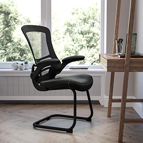 Flash Furniture Боковое кресло для приема гостей с черн...