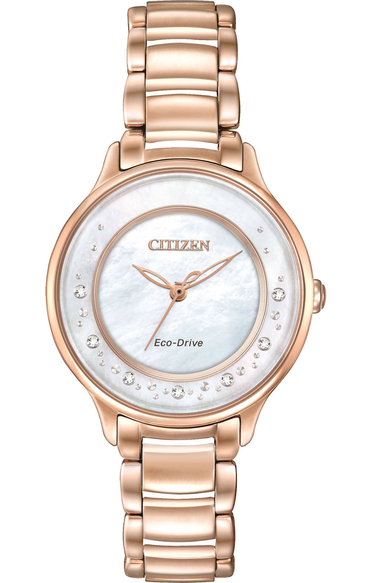 Citizen Watch Company Женские часы Citizen Eco-Drive EM0382-86D Circle of Time из розового золота