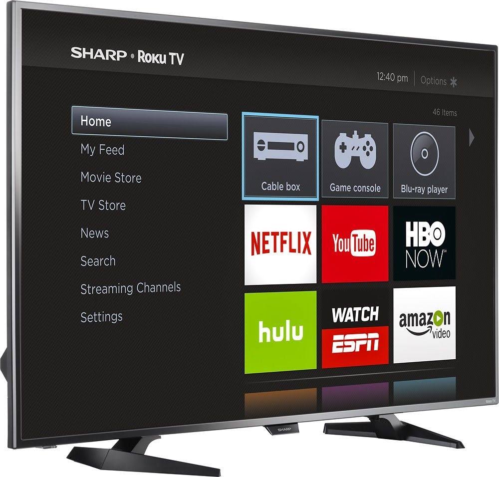 Sharp 50-дюймовый телевизор Roku Smart HDTV со светодиодной подсветкой и разрешением 1080p
