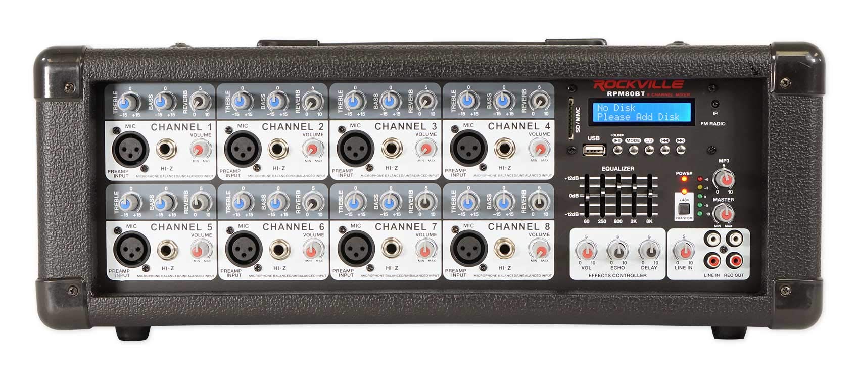 Rockville RPM80BT 2400 Вт 8-канальный микшер/уси...