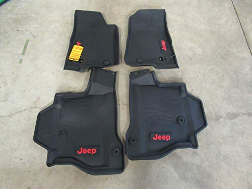 Mopar Jeep Gladiator Передний и задний Полный комплект из 4 резиновых ковриков OEM