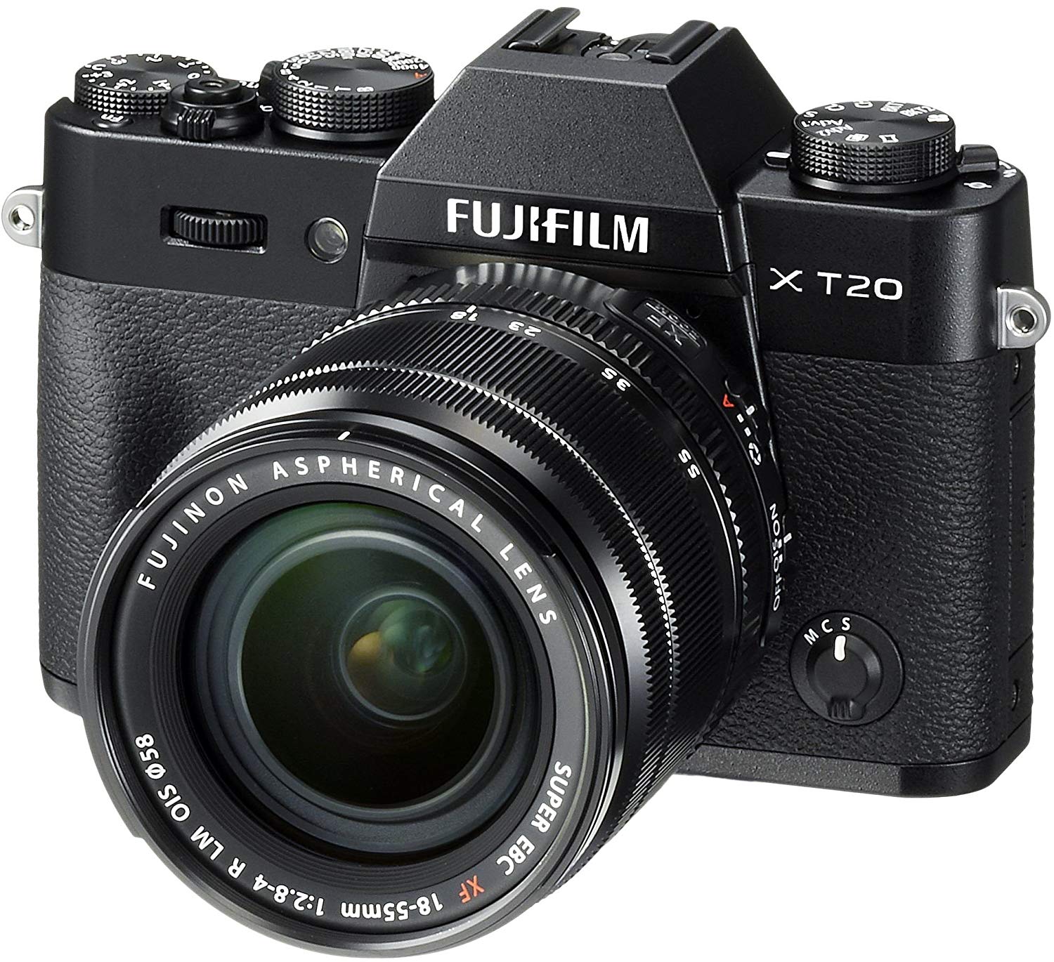 Fujifilm X-T20 беззеркальная цифровая камера с объективом XF18-55mmF2.8-4.0 R LM OIS - черный