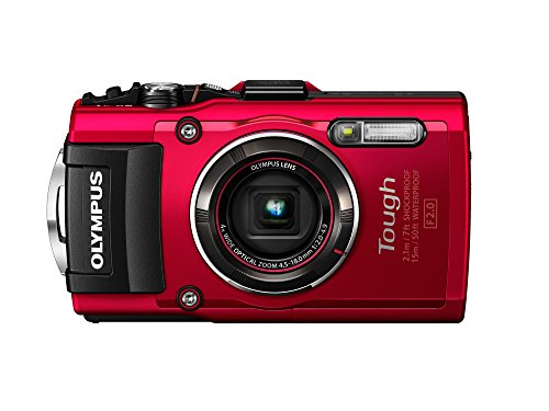 Olympus Водонепроницаемая цифровая камера TG-4 16 МП с 3-дюймовым ЖК-дисплеем (красный)