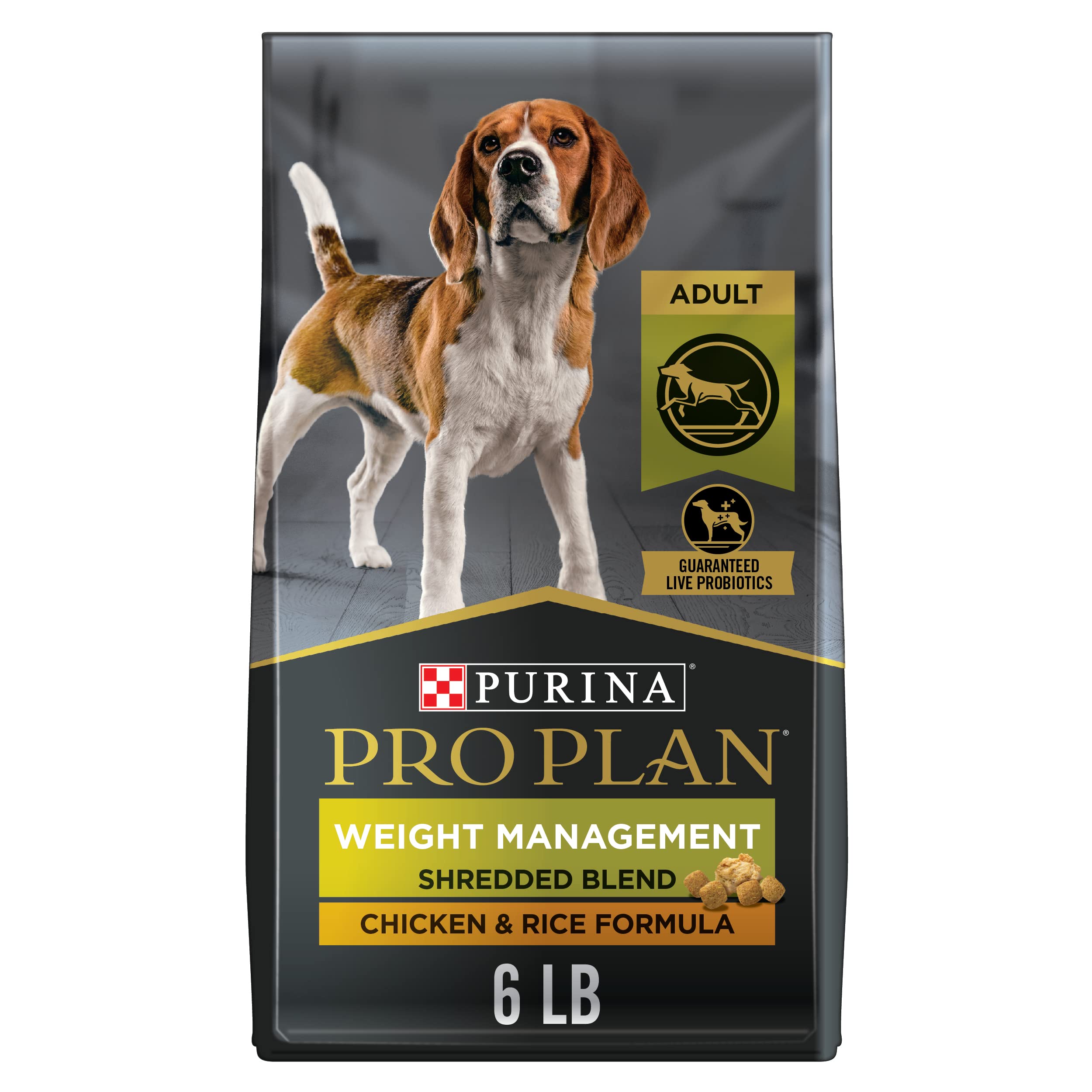 Purina Сухой корм для взрослых собак для контроля веса с курицей и кусочками (упаковка может отличаться)