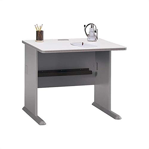 Bush Business Furniture Рабочий стол Series A мощностью 36 Вт в цветах Pewter и White Spectrum