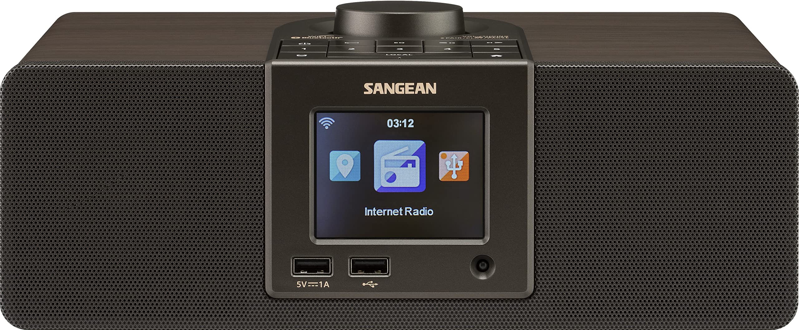 Sangean WFR-32 7-ваттный стереофонический деревянный корпус Wi-Fi Интернет-радио Медиа-центр с Bluetooth