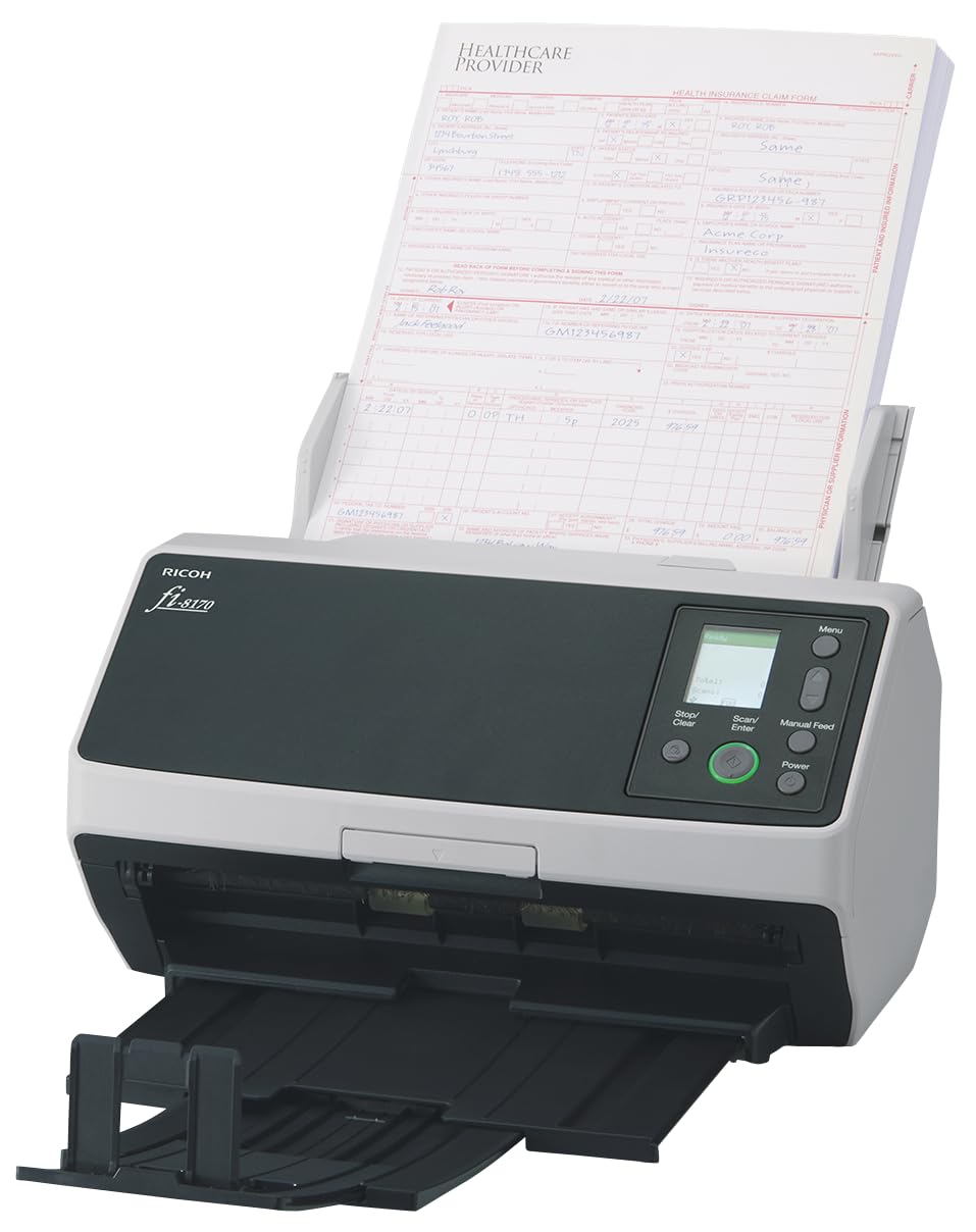 FUJITSU RICOH fi-8170 Premium Bundle Professional High Speed Document Scanner with 3 Years of Service