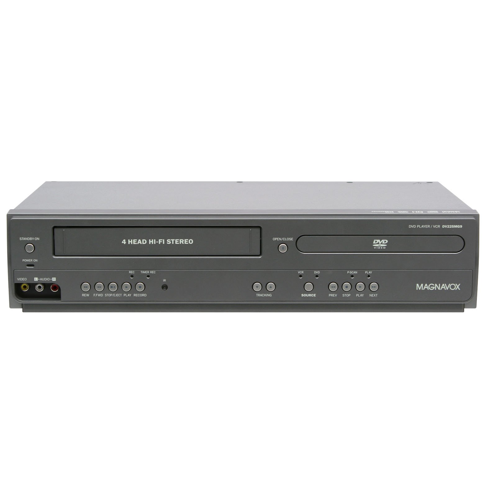 Magnavox DVD-плеер DV225MG9 и 4-головочный стереовидеомагнитофон Hi-Fi с линейной записью