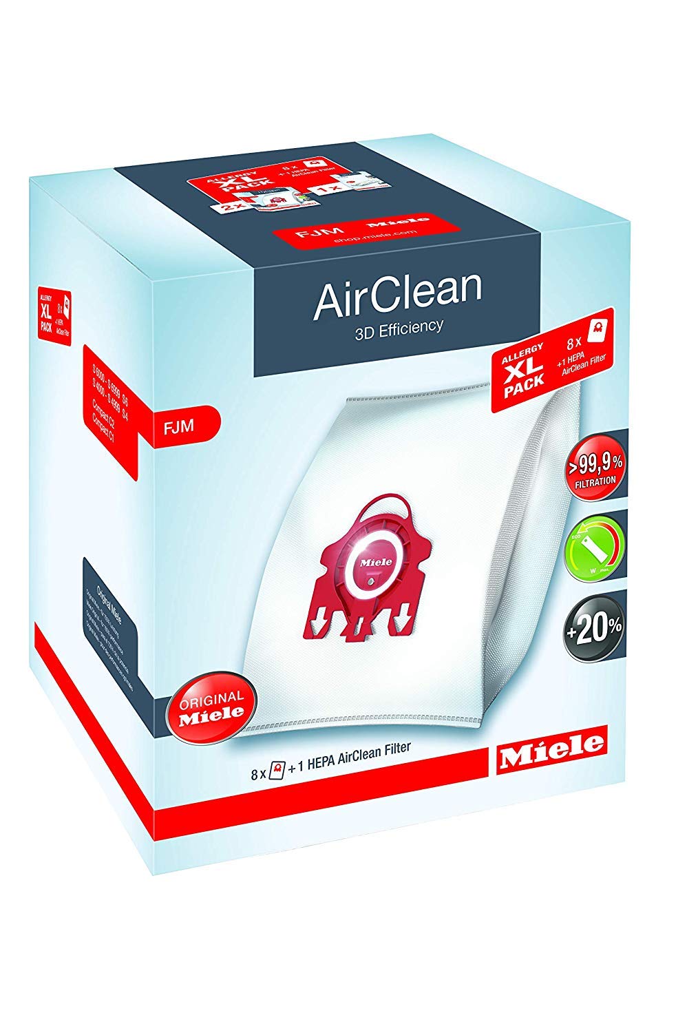 Miele XL Performance Pack AirClean 3D FJM Мешки для пылесоса и фильтр HEPA