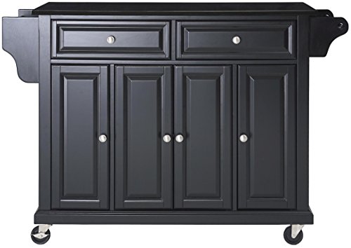 Crosley Furniture Полноразмерная кухонная тележка с твердой черной гранитной столешницей