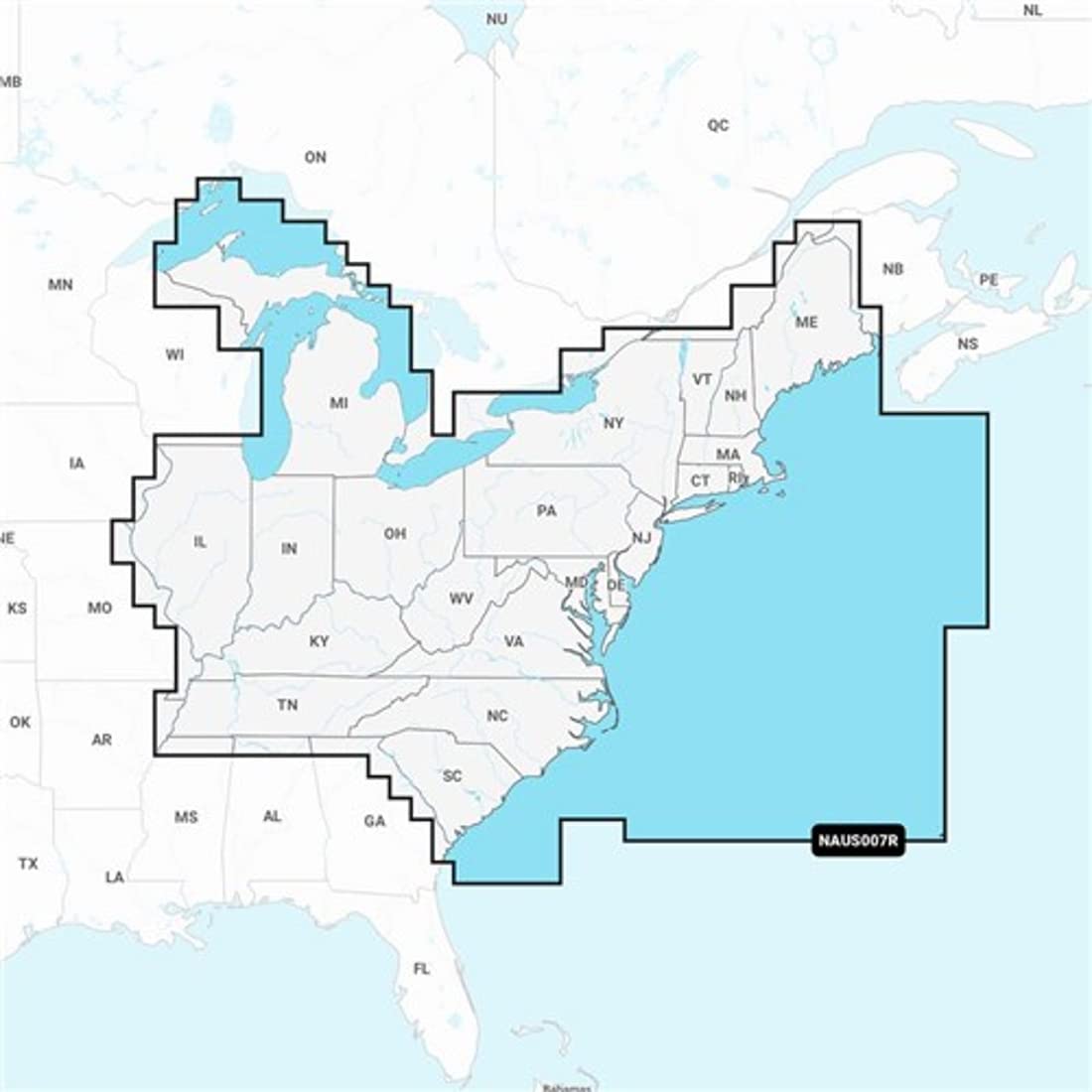 Navionics Восточные регионы США (NAUS007R) — морские и ...