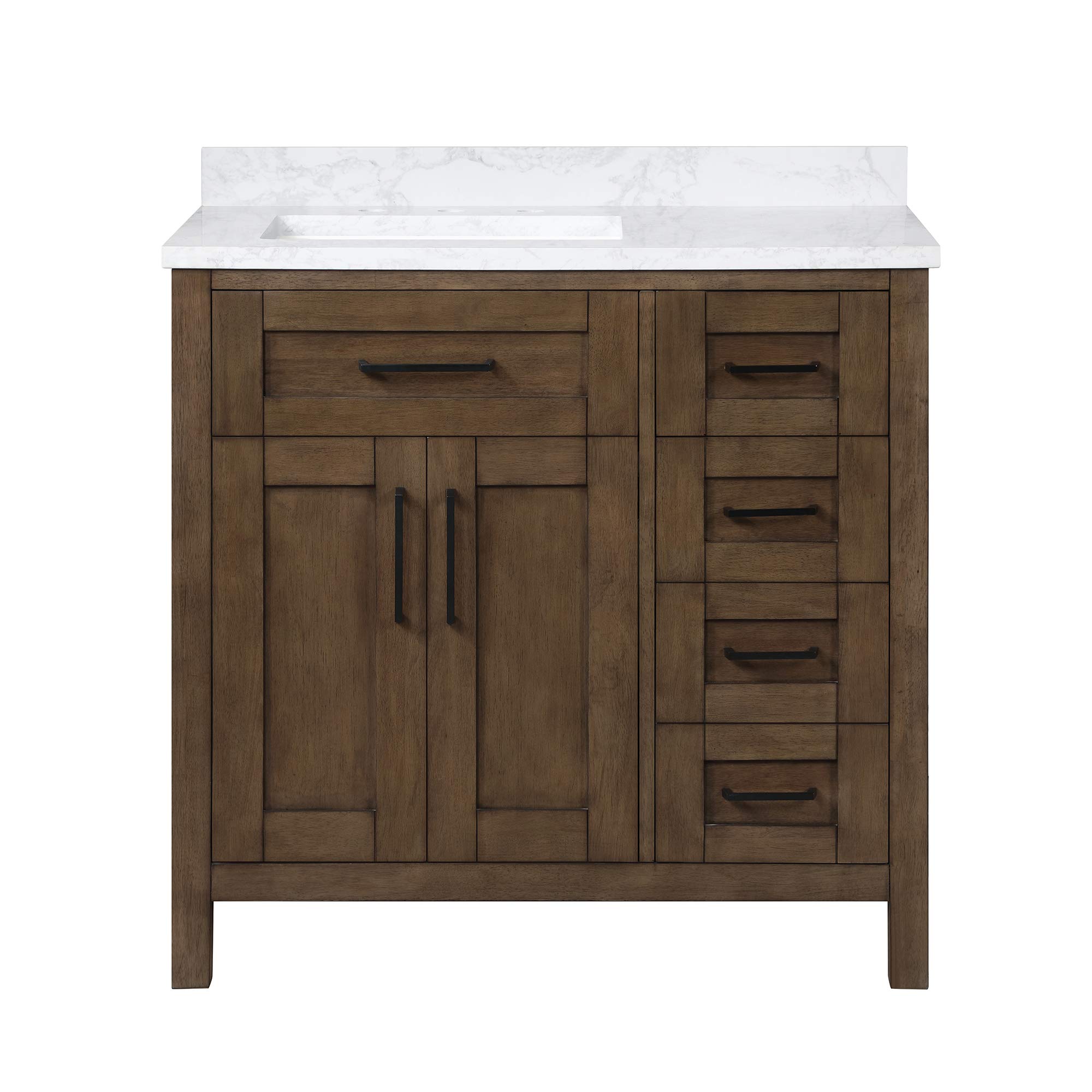 Ove Decors Maya Plus 36 in. Single Sink Bathroom Vanity, in Almond Latte