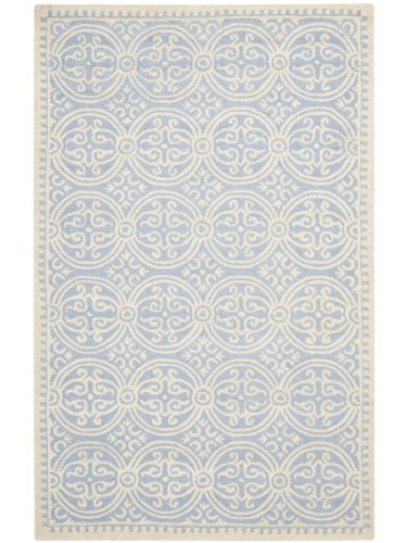 Safavieh Квадратный ковер светло-голубого цвета и цвета слоновой кости (8 футов в длину x 8 футов в ширину)