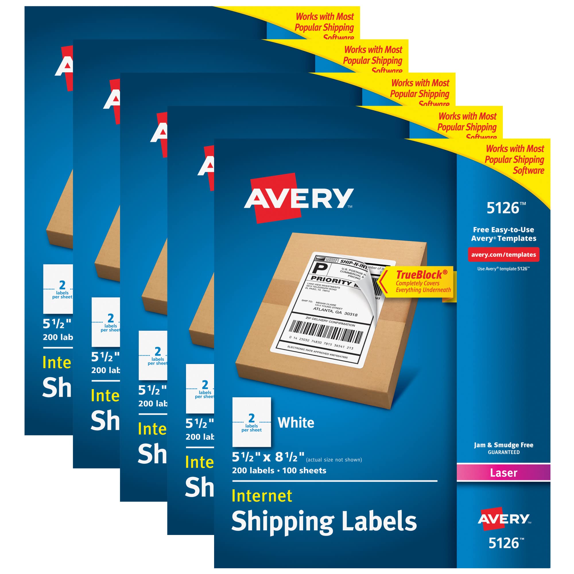Avery 5126 Этикетки с адресом доставки