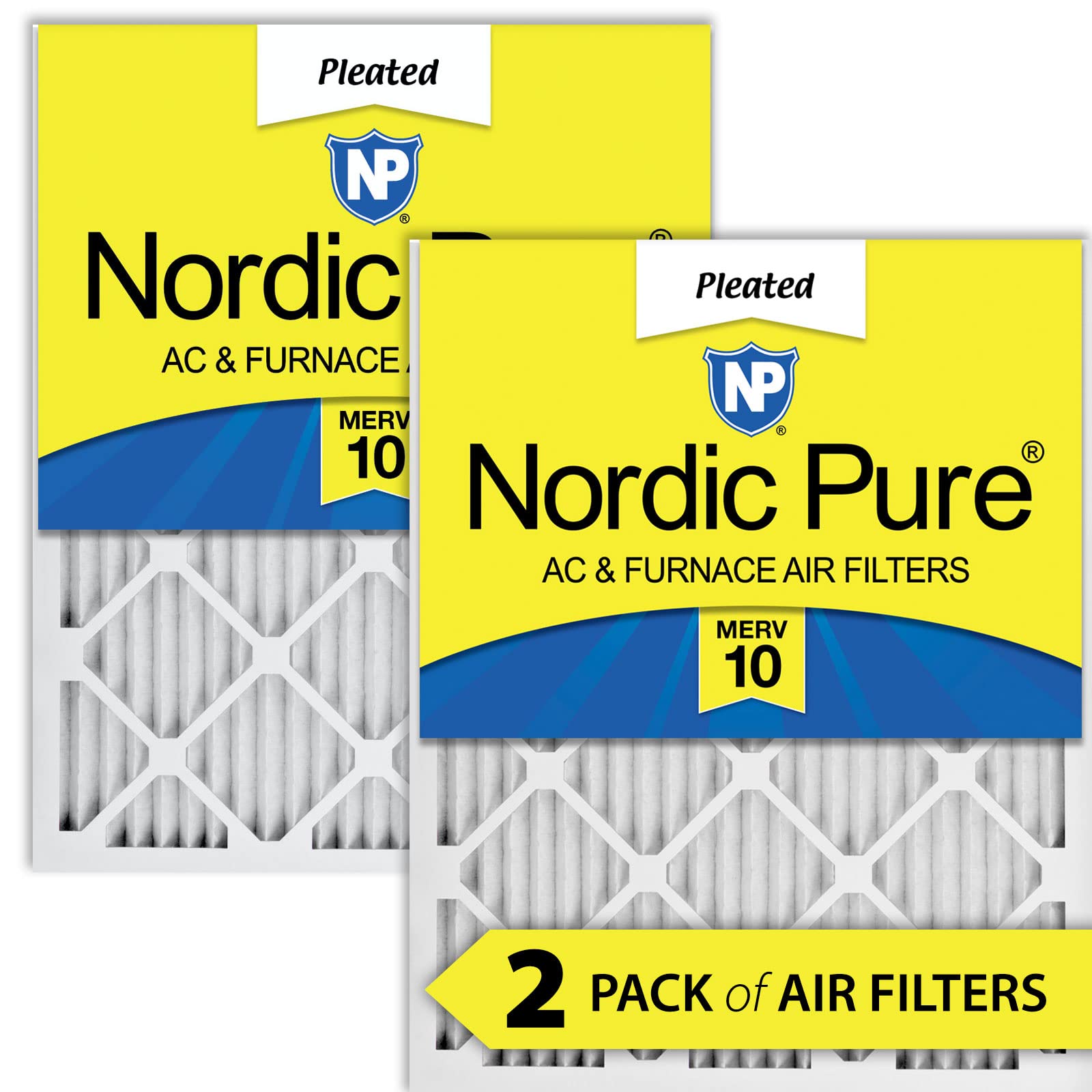 Nordic Pure Гофрированный воздушный фильтр для печи переменного тока 16x20x1 MERV