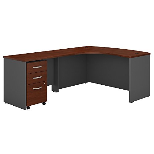 Bush Business Furniture SRC007AULSU L-образный письменный стол серии C для левшей с мобильным картотечным шкафом