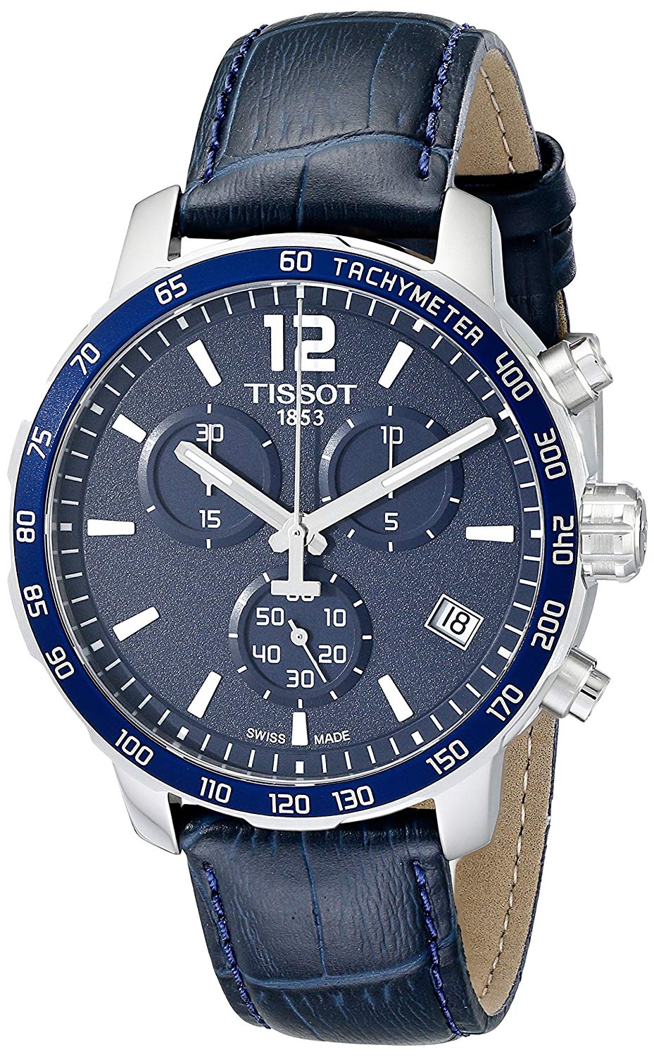 Tissot Мужские часы T0954171604700 Quickster из нержавеющей стали с синим синтетическим ремешком