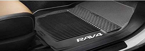 Toyota Оригинальные всепогодные напольные покрытия Rav4 PT908-42165-20. Черный набор из 3 предметов. 2013-2018 Rav4 не гибрид.