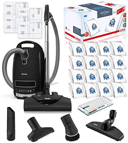 Miele Complete C3 Kona HEPA Canister Vacuum Cleaner with SEB228 Powerhead Bundle - Includes Performance Pack 16 Type GN AirClean Genuine FilterBags + Genuine AH50 HEPA Filter