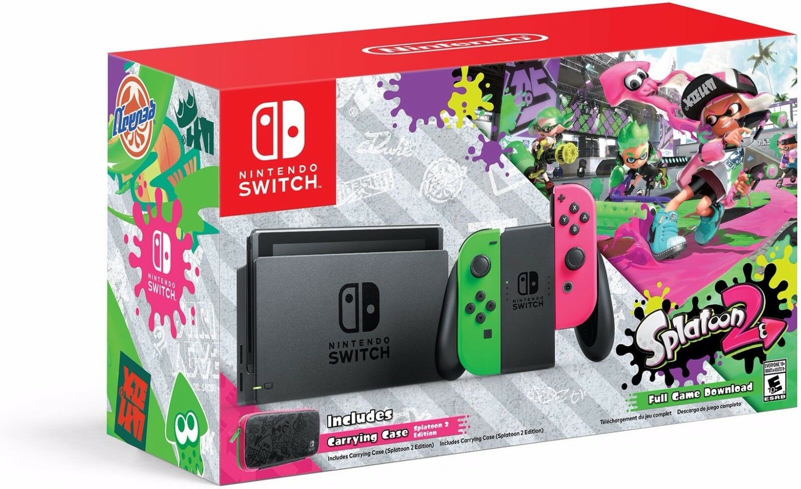 Nintendo Switch Hardware с Splatoon 2 + Neon Green/Neon Pink Joy-Cons (Switch)