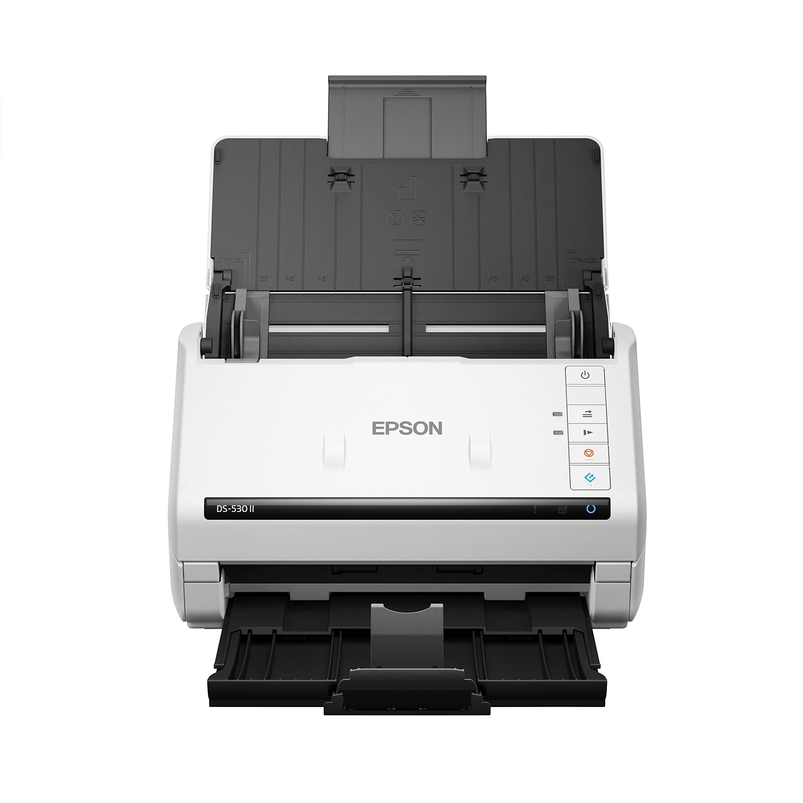  Epson DS-530 II Цветной дуплексный сканер документов для ПК и Mac с листовой подачей и автоподатчиком документов (АПД)...
