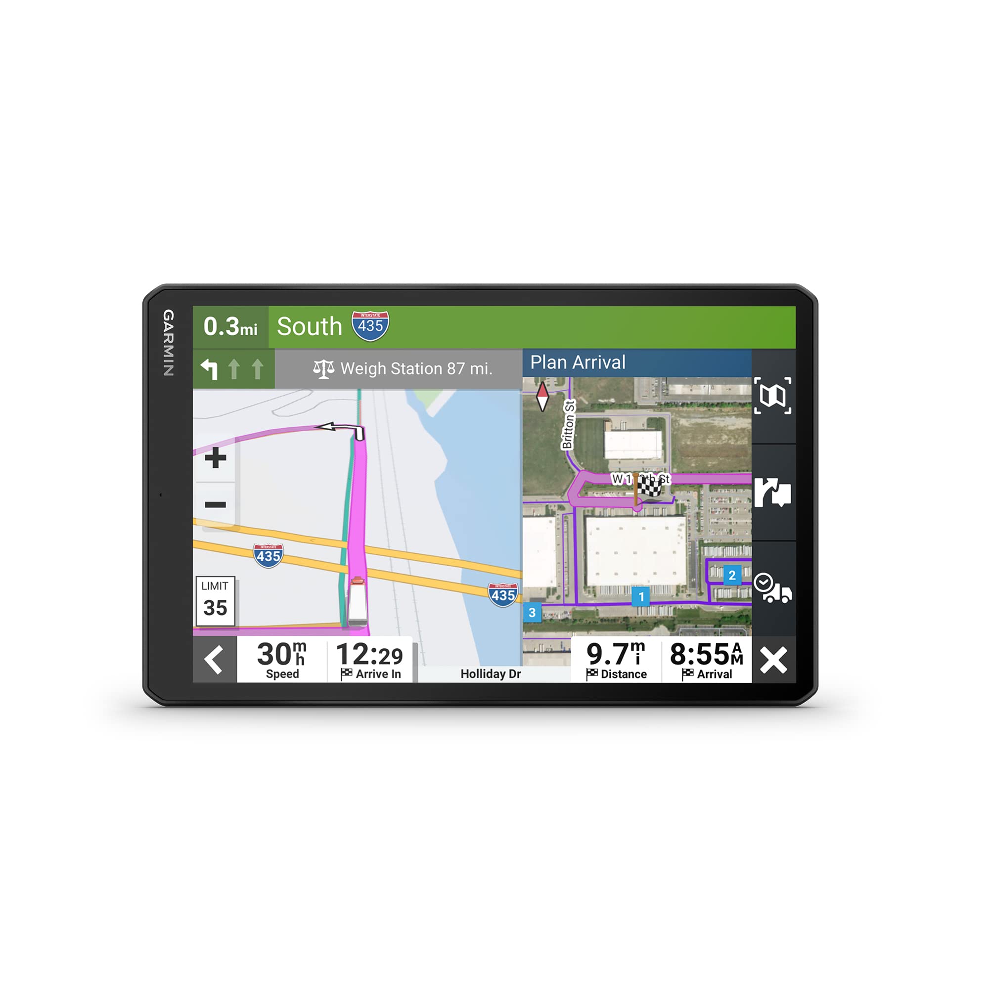 Garmin dēzl™ OTR1010, Extra-Large, Easy-to-Read 10” GPS Truck Navigator, Custom Truck Routing, High-Resolution Birdseye Satellite Imagery, Directory of Truck & Trailer Services