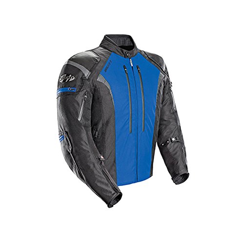 Joe Rocket Текстильная дорожная мотоциклетная куртка Atomic 5.0 для мужчин — черный/синий/большой размер