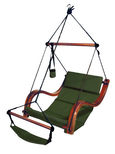 Hammaka Зеленое подвесное кресло-гамак Nami Deluxe