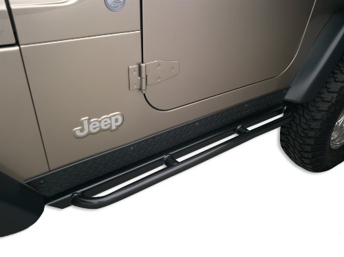 Body Armor TJ-4121 Black - Стальные боковые щитки RockCrawler для Jeep TJ (пара)