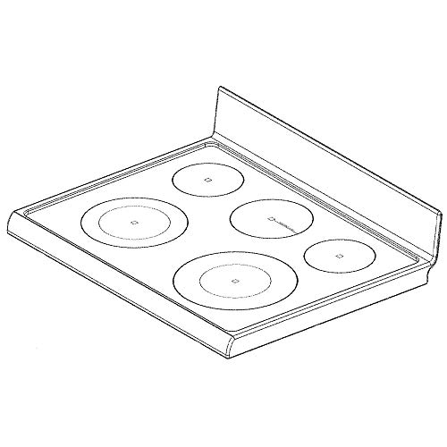  LG AGU73969711 Подлинная основная верхняя часть OEM (черная) для электрической плиты/плиты/духовки со стеклянной кры...