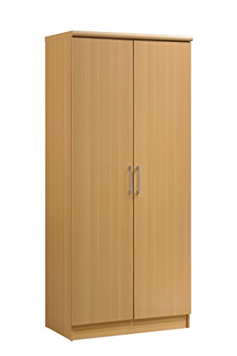Hodedah HID8600 2-дверный шкаф с 4 полками в белом шкафу
