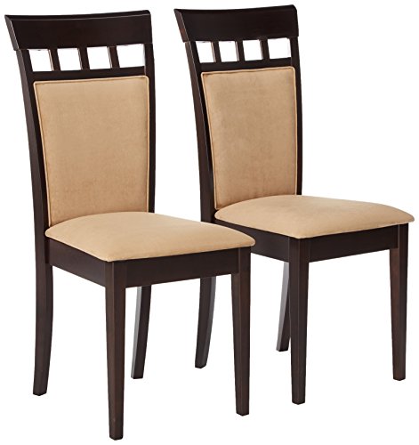 Coaster Home Furnishings Боковые стулья с мягкой спинкой Gabriel Cappuccino и Beige (набор из 2 шт.)
