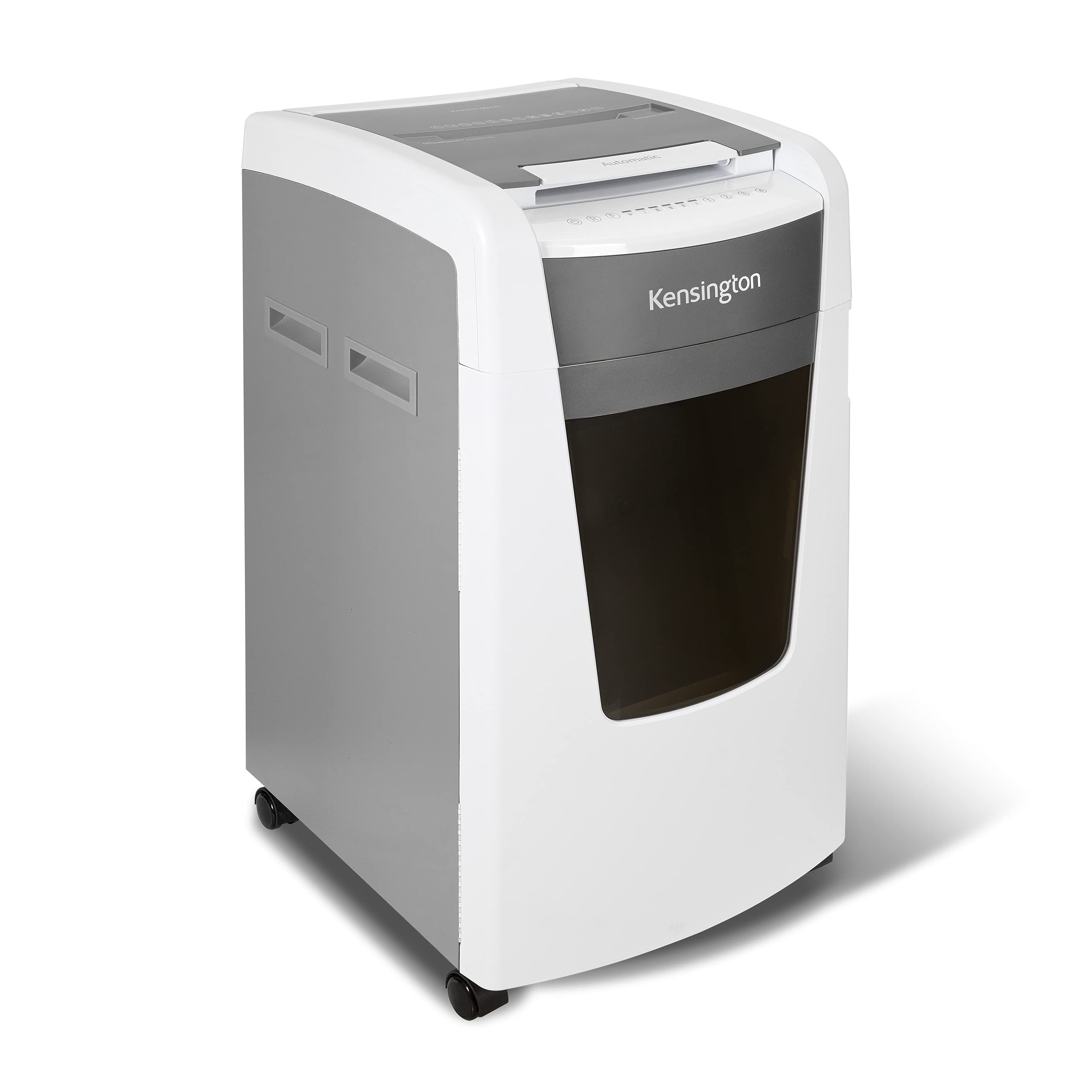 Kensington Shredder - New OfficeAssist 600-Sheet Auto-Feed Micro Cut Anti-Jam Heavy Duty Shredder with 29 gallons Waste Capacity, Lockable Chamber and 4 Casters (K52052AM)