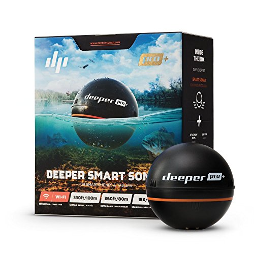 Deeper Smart Sonar PRO+ — портативный беспроводной Wi-Fi эхолот с GPS для береговой и подледной рыбалки