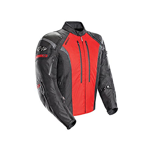 Joe Rocket Текстильная дорожная мотоциклетная куртка Atomic 5.0 для мужчин — черный/красный/большой размер