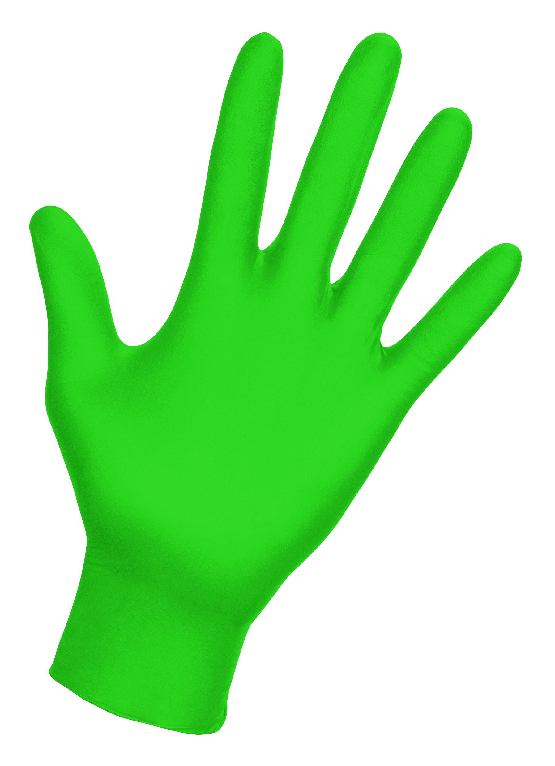 SAS Safety RAVEN HiViz Neon Green Nitrile Gloves (ранее Derma VUE)