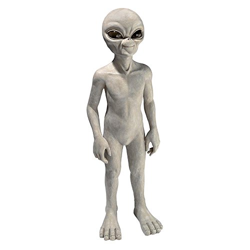 Design Toscano LY612299 Инопланетная внеземная статуя инопланетян: большая отделка из серого камня