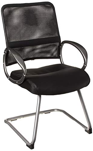 Boss Office Products Рабочий стул с сетчатой спинкой и оловянной отделкой черного цвета