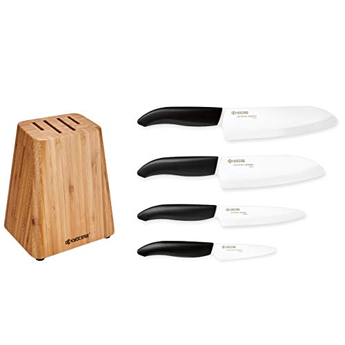  Kyocera Набор бамбуковых блоков ножей: включает бамбуковый блок с 4 слотами и 4 усовершенствованных керамических...