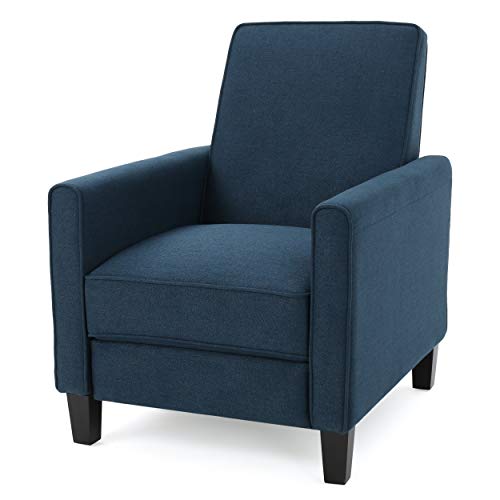 Great Deal Furniture Темно-синее тканевое кресло с откидной спинкой Jeffrey Club Chair